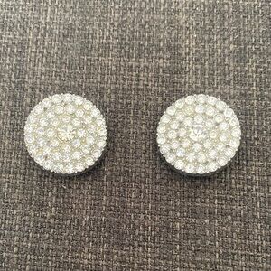 Elegant Silver Crystal Shoe Clips